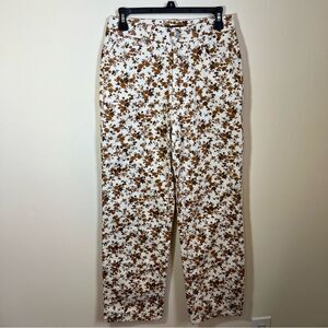 ✨ Forever 21 Women’s White Brown Floral Jeans 26